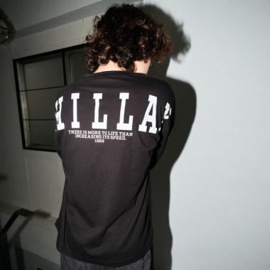 STREET】バックワイドロゴビッグ長袖Tシャツ(140 クロ