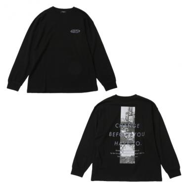 【大人向けサイズあり】スリースクエアバックフォト長袖Tシャツ