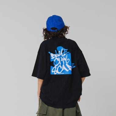 パズルプリントビッグ半袖Tシャツ