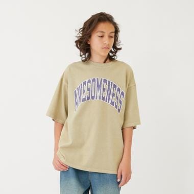 【ヘビーウェイト天竺】ピグメントカレッジロゴTシャツ