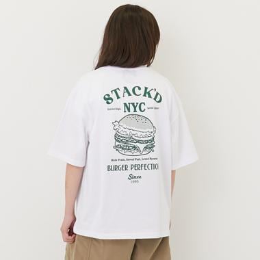 【接触冷感】ハイクールコットン・フードプリント半袖Tシャツ