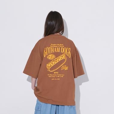 【接触冷感】ハイクールコットン・フードプリント半袖Tシャツ