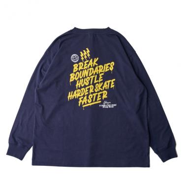バックリフレクタープリント長袖Tシャツ