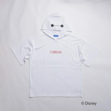 【DISNEY】BAYMAX_フード付き半袖ビッグTシャツ