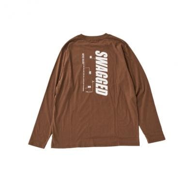 【プチプラ】バックバーチカルロゴプリント長袖Tシャツ