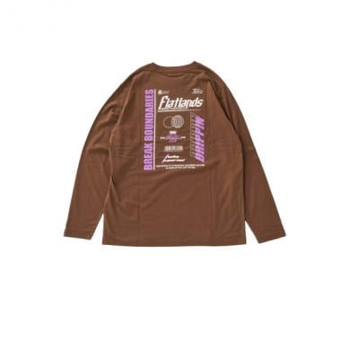 【プチプラ】バック２トーンロゴプリント長袖Tシャツ