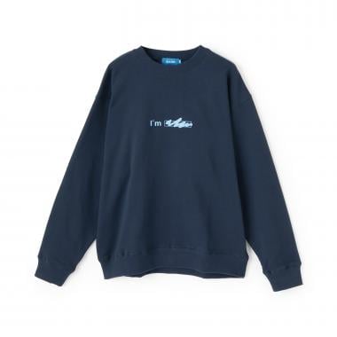 【毛玉になりにくい】I 'm ロゴフロントプリント