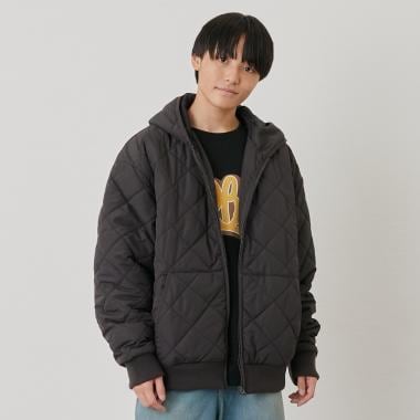 キルティングフードアウター