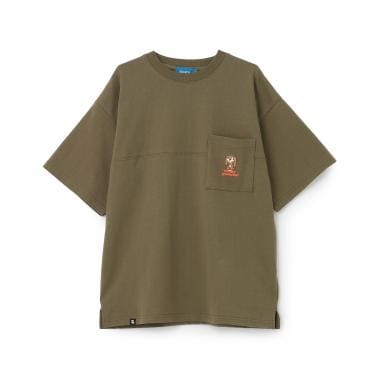 ワンポイント刺しゅうポケット付Tシャツ