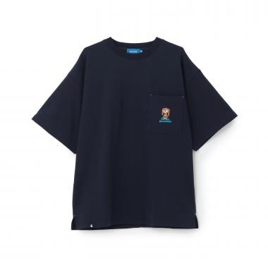 ワンポイント刺しゅうポケット付Tシャツ