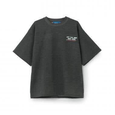 製品染風レーサープリントTシャツ