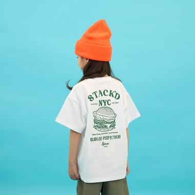 【SKIT0LY】【接触冷感】ハイクールコットン・ジャンクフードプリント半袖Tシャツ