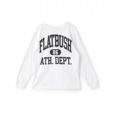 【プチプラ】フロントカレッジロゴ長袖Tシャツ_SK