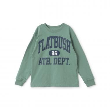 【プチプラ】フロントカレッジロゴ長袖Tシャツ_SK
