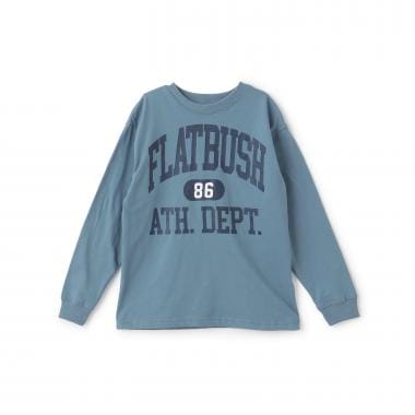 【プチプラ】フロントカレッジロゴ長袖Tシャツ_SK