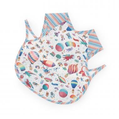 気球柄お食事スタイ