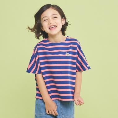 ボーダー半袖Tシャツ(120cm 紺): キッズ - ナルミヤ オンライン公式サイト