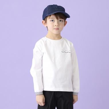 PS HAPPYワンポイント長袖Tシャツ