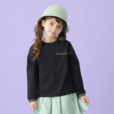 PS HAPPYワンポイント長袖Tシャツ