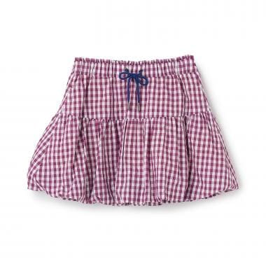 ギンガムチェックバルーンスカート