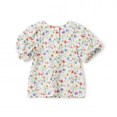 リバティフローラル半袖ブラウス