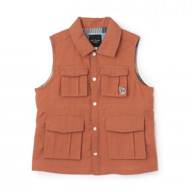 ノースリーブサファリシャツ