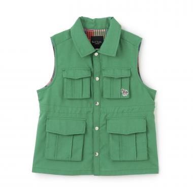 ノースリーブサファリシャツ