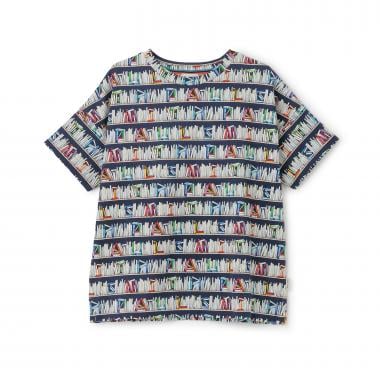 総柄プリント半袖Tシャツ