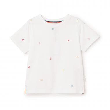 ドゥードゥルミニ刺しゅう半袖Tシャツ