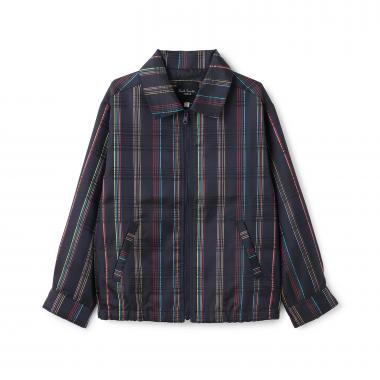 チェックジャカードジップブルゾン