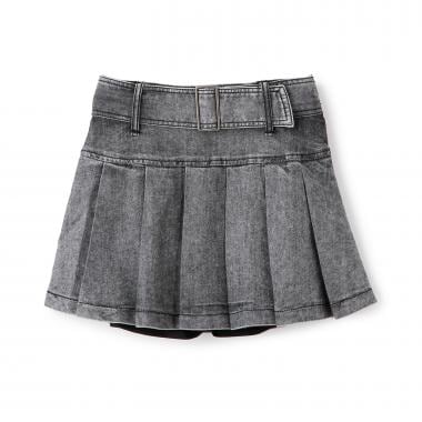 【インナーパンツつき】ベルトつきデニムスカート