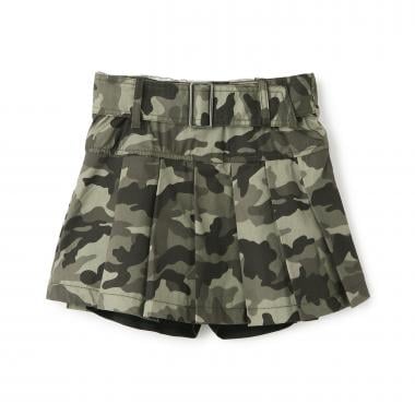 【インナーパンツつき】ベルトつきデニムスカート