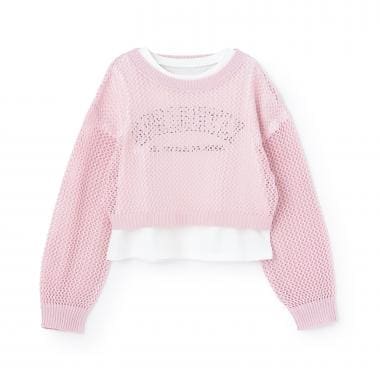 【インナーツキ】【アラエル】メッシュニット