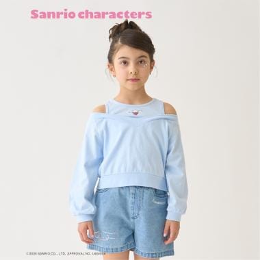 【サンリオキャラクターズ/100】肩アキ長袖Tシャツ