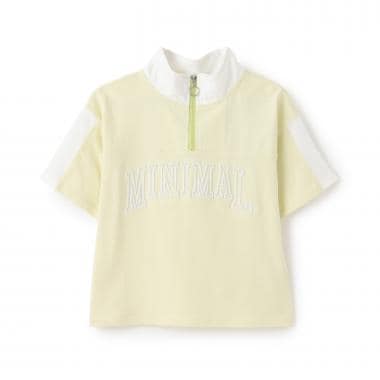 ハーフジップルーズ半袖Tシャツ