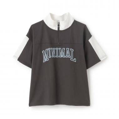 ハーフジップルーズ半袖Tシャツ