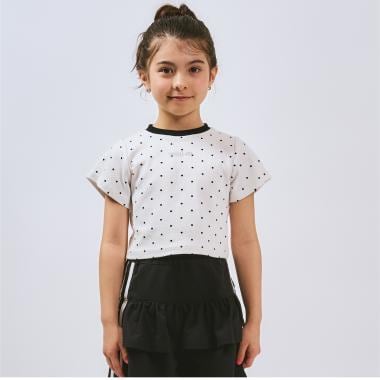 【サラサラプラス】【吸水速乾】テレコ半袖ちびT