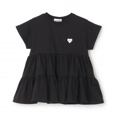 【綿100%】半袖ティアードチュニック