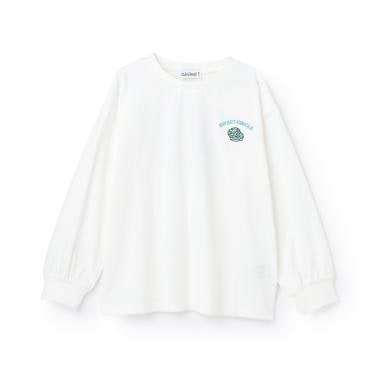 【綿100%】【防汚】ドーナツフォトプリント長袖Tシャツ