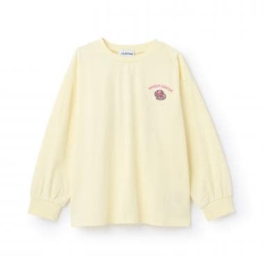 【綿100%】【防汚】ドーナツフォトプリント長袖Tシャツ