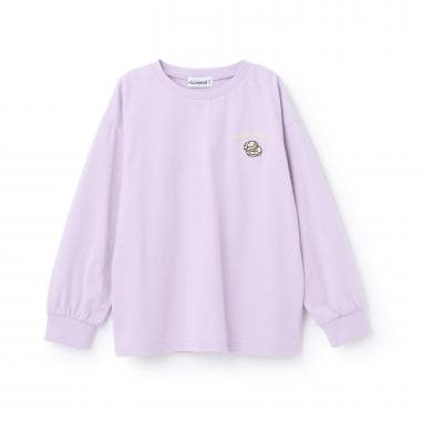 【綿100%】【防汚】ドーナツフォトプリント長袖Tシャツ