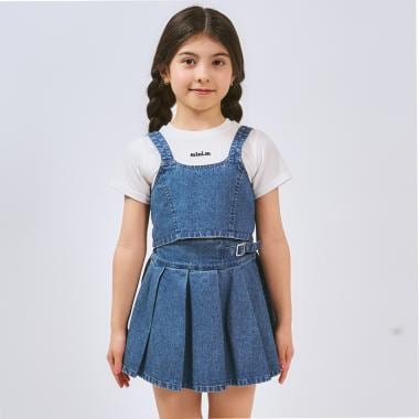 【即コーデ感性】【インナーつき】デニムビスチェ・スカパンセットアップ