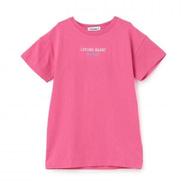 【綿100%】【プチプラ】\nバックハート半袖Tシャツワンピース