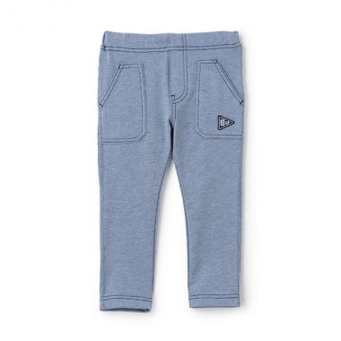 ストレッチデニムニット長パンツ