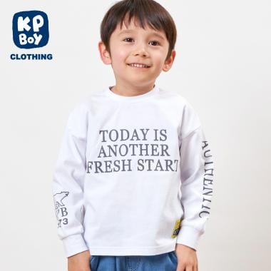 ロゴプリント長袖Tシャツ