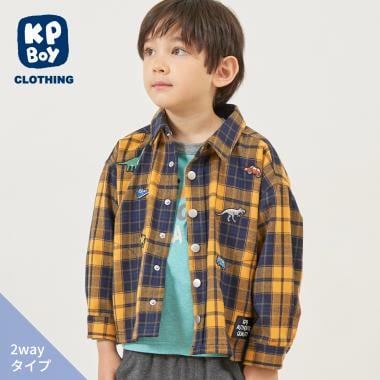 フーデット チェックシャツ