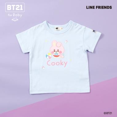 【BT21】アップリケ半袖Tシャツ