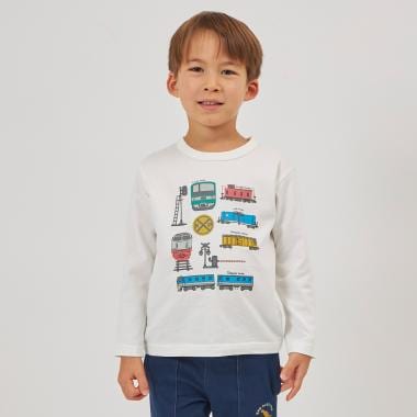 電車長袖Tシャツ