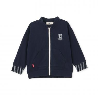 天竺ジップアップカーディガン