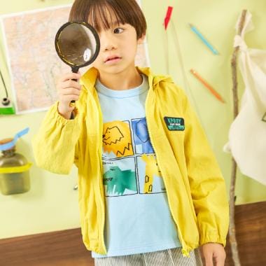 ナイロンタッサー　ワッペンジャケット